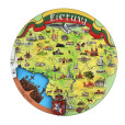 Round Magnet with Rotating Map of Lithuania